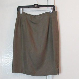 Lined Olive Pencil Skirt Size 12